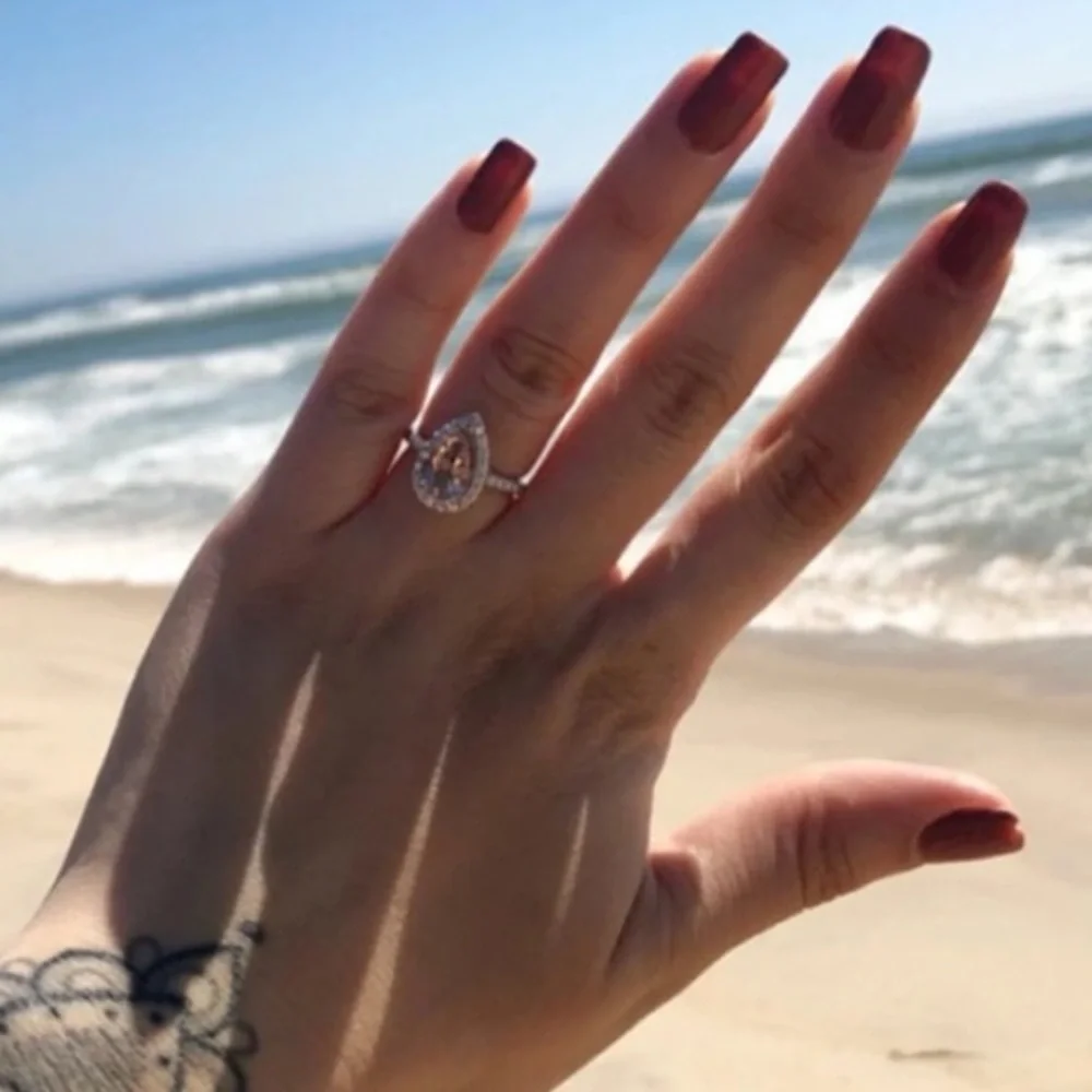 Pear shaped ring